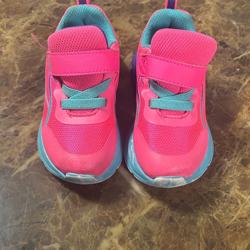 Spalding Pink and Teal Kids Sneakers